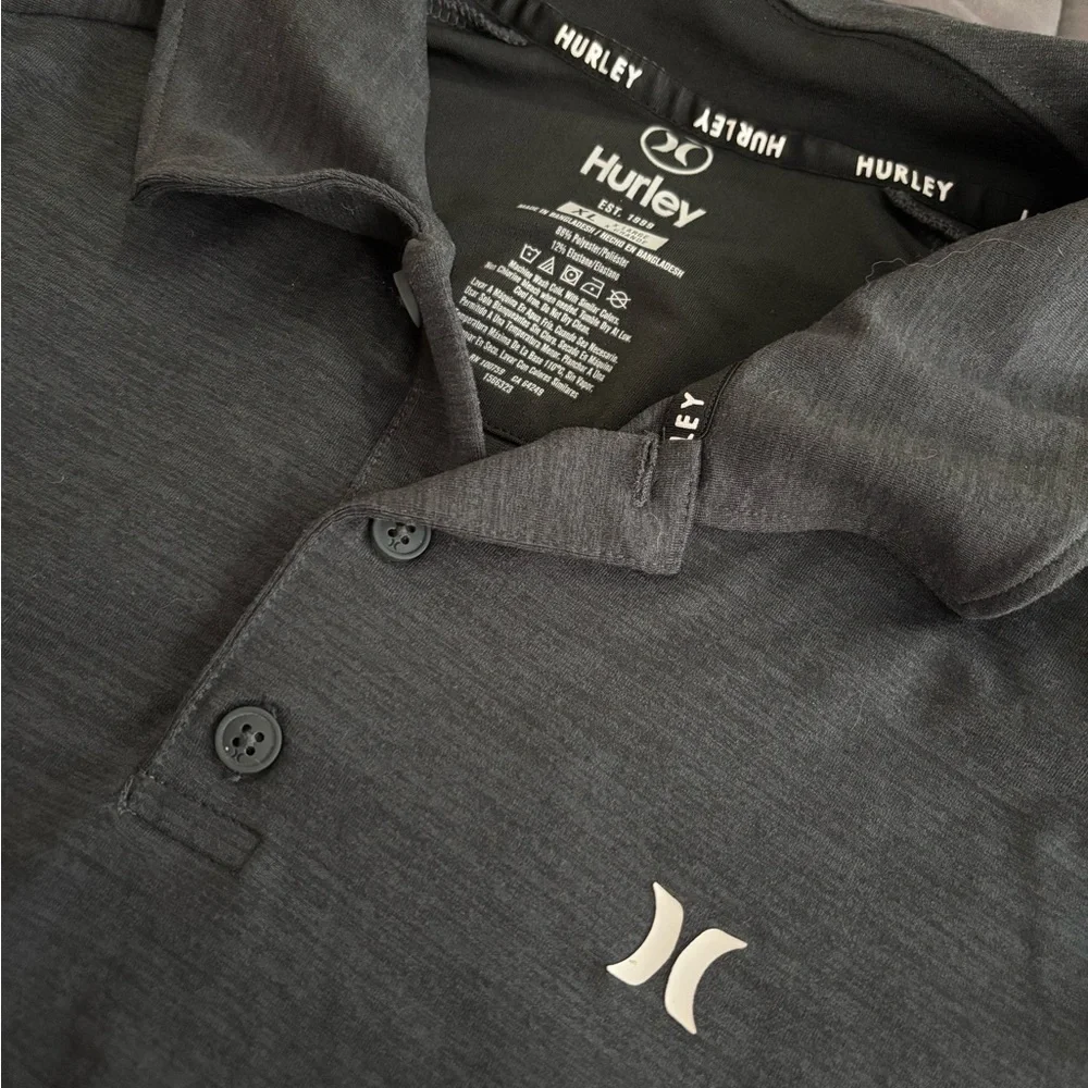 Hurley Charcoal Polo Shirt - Picture 3 of 7